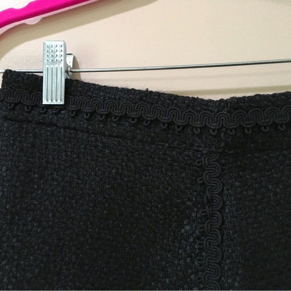 ZARA Tweed Textured Mini Skirt Black Bloggers Womens SIZE Xs New 4786/051 - Picture 4 of 8